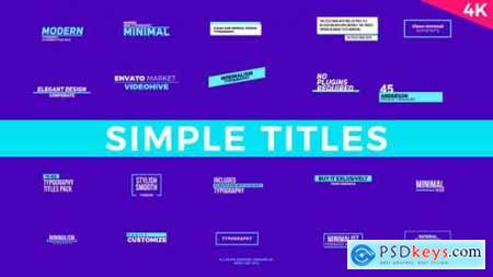 Videohive Simple Titles FCPX or Apple Motion 23165793