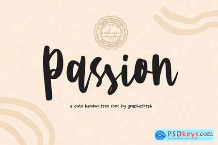 Passion - A Cute Handwritting Font 4121463