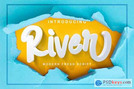 River - Modern Fresh Script 4138858