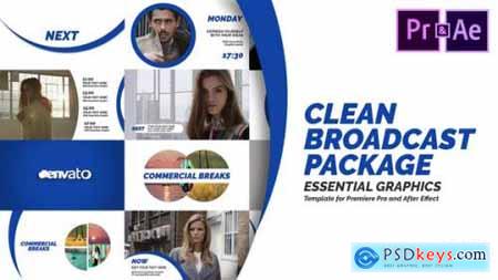 Videohive Clean Broadcast Pack Essential Graphics Mogrt 22746291