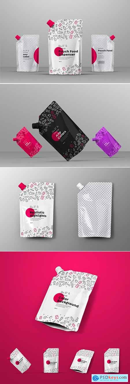4 Food Capped Pouch Mockups 285084908