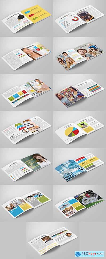 Corporate Brochure Layout with Bright, Colorful Accents 283820333