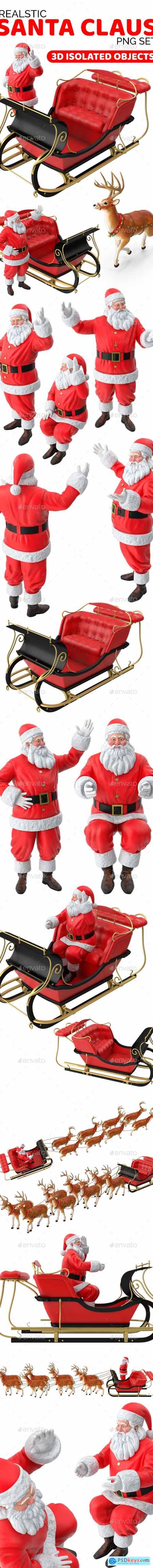 3D Realistic Santa Claus Pack 22856255