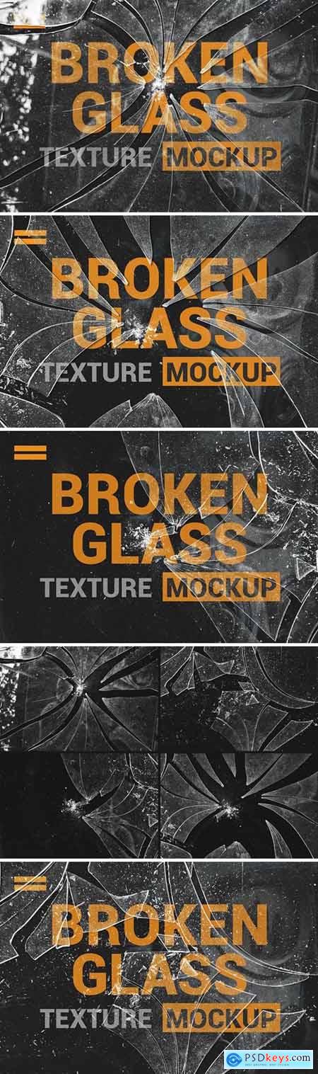 Broken Glass Texture Mockup