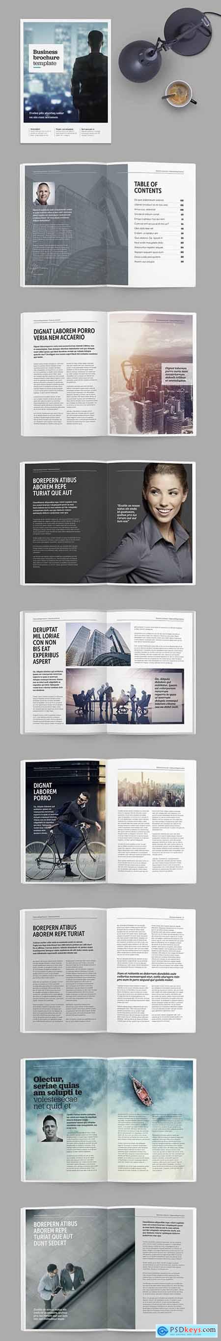 Brochure Magazine Layout with Bold Title Treatments 222543725