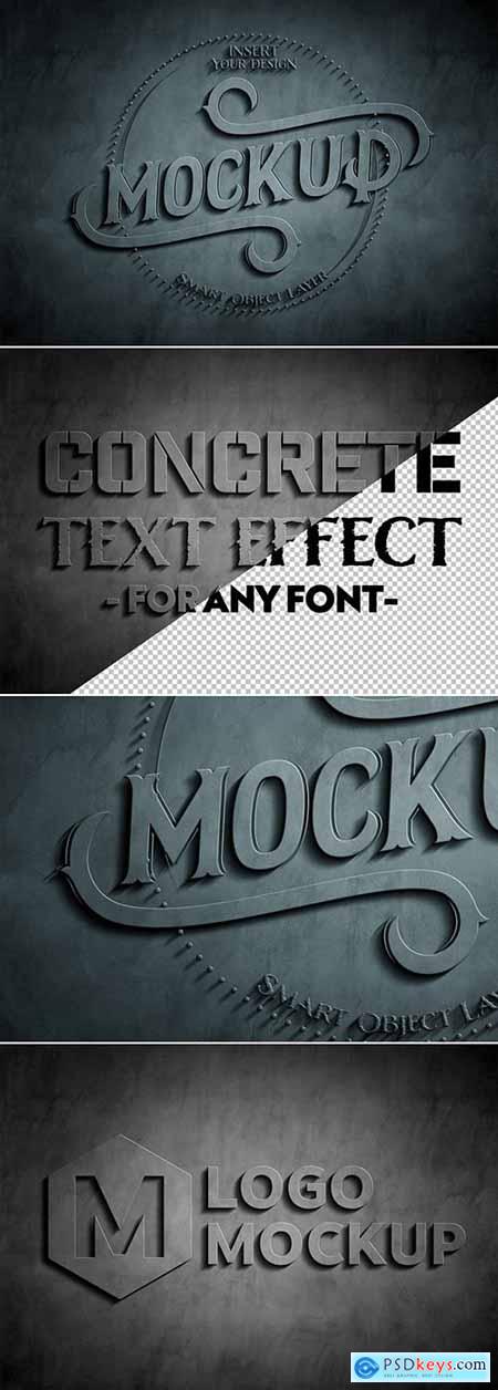 Download Embossed Concrete Text Effect Mockup 283964369 » Free Download Photoshop Vector Stock image Via ...