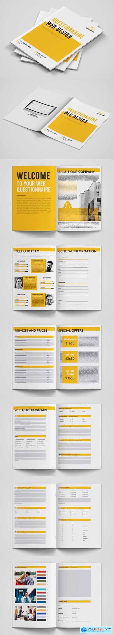 Questionnaire Layout with Yellow Accents 207333339