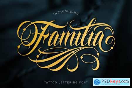 Familia Tattoo Lettering Font 4113726