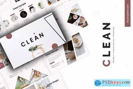 Clean Powerpoint, Keynote and Google Slides Templates