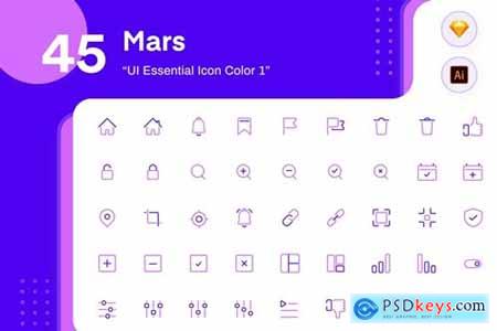Mars - UI Essential Icon Color 1