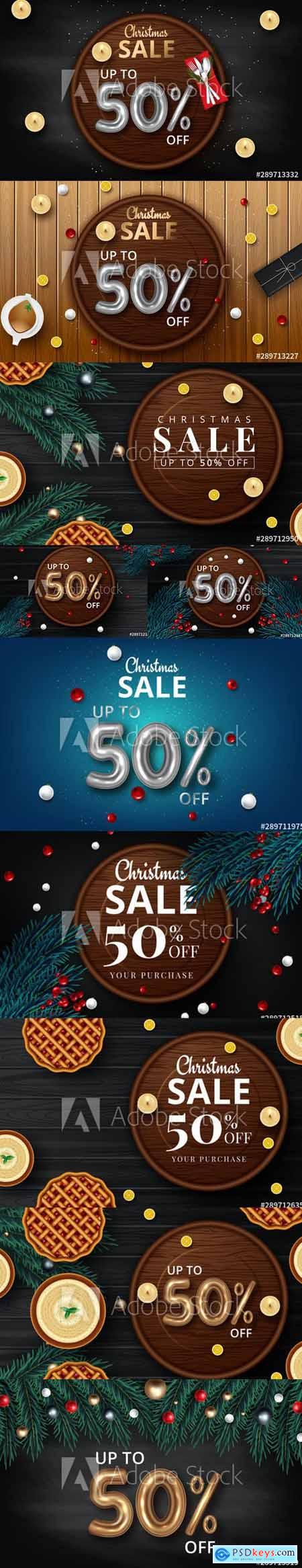 Christmas Sale Promotional Banner for Winter Holiday 2
