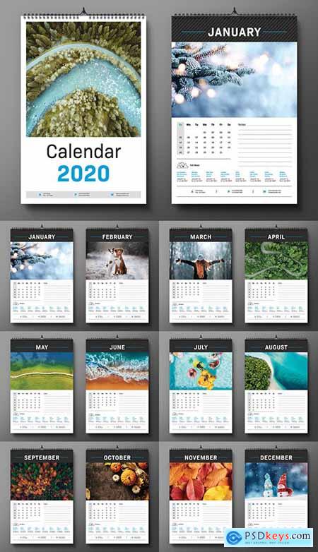 2020 Wall Calendar Layout 293224274