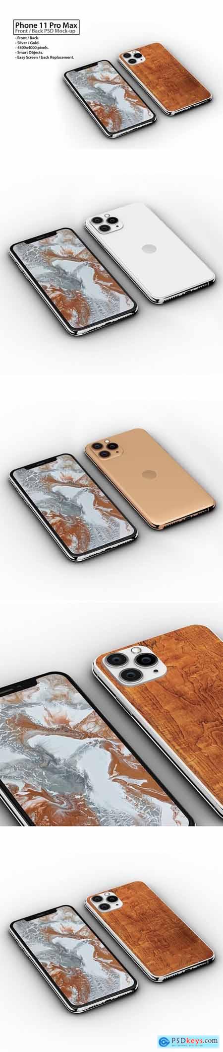 Tabled Phone 11 Front & Back PSD Mock-up
