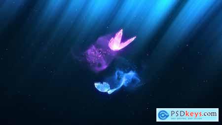Videohive Colorful Butterfly Trails Logo 24754994