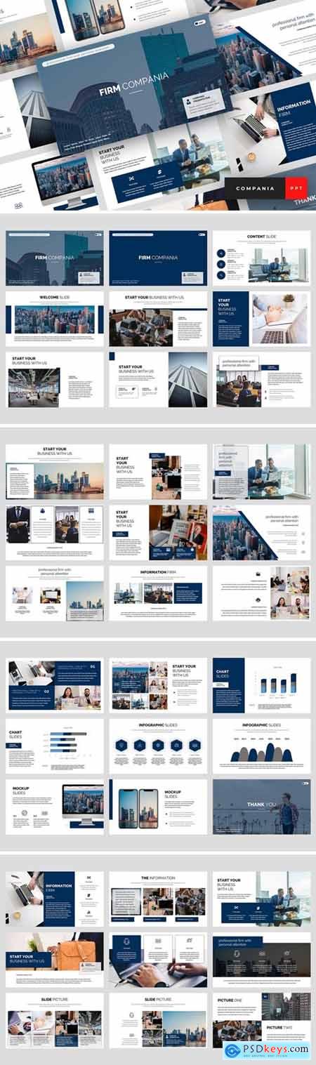 Compania - Firm Powerpoint, Keynote and Google Slides Templates