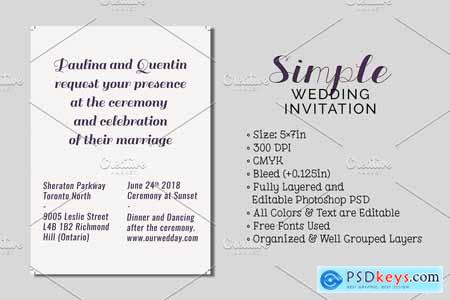 Simple Wedding Invitation 2577302