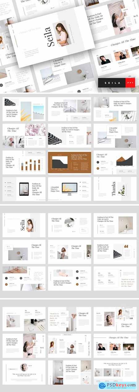 Seila - Fashion Powerpoint, Keynote and Google Slides Templates