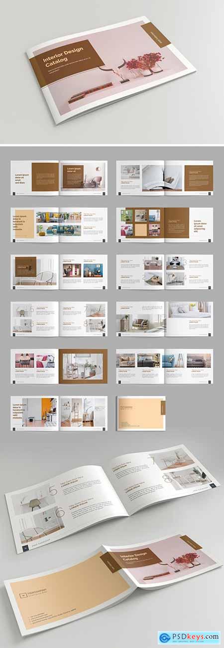 Catalog Layout with Brown Accents 293432375