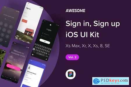 Awesome iOS UI Kit - Sign in up Vol. 2 (Figma)