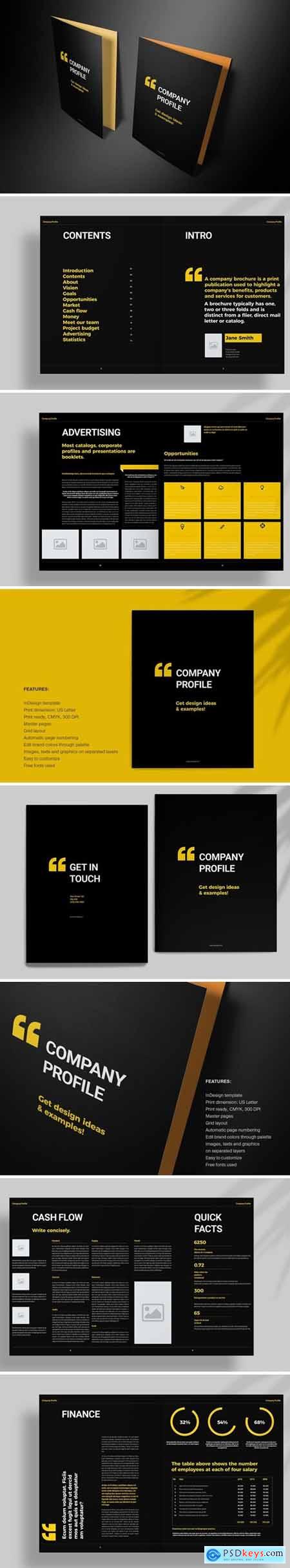 Black and Yellow Brochure