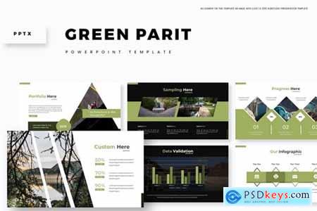Green Parit Powerpoint, Keynote and Google Slides Templates
