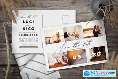 Save the Date Post Card » Free Download Photoshop Vector Stock image Via Torrent Zippyshare From