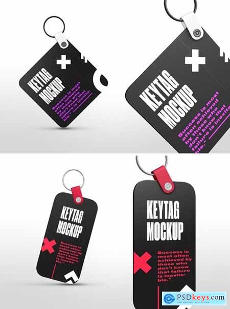 Rectangle and Square Key Tag Mockups