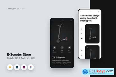 E-Scooter Store iOS Mobile UI Kit