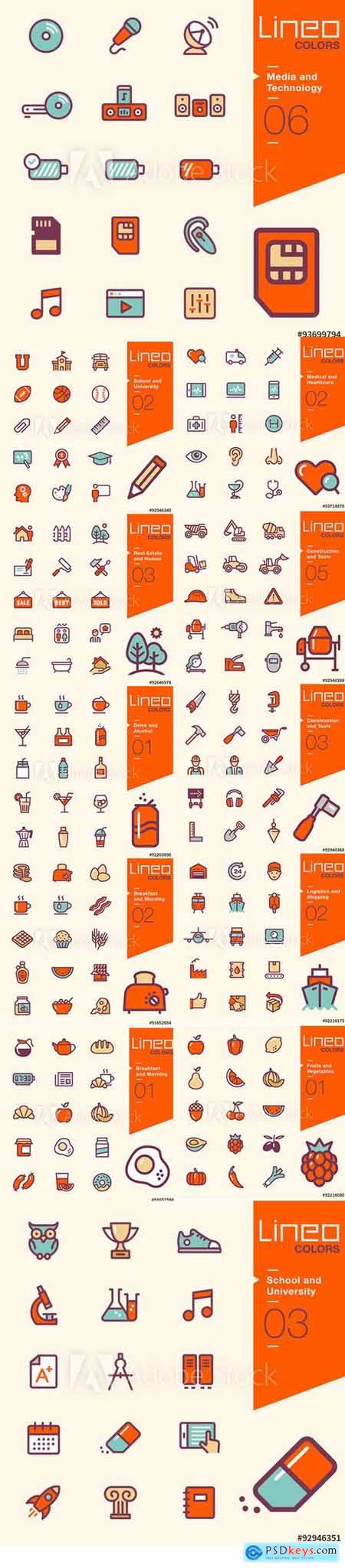 Vector Icons - Lineo Colors Pack