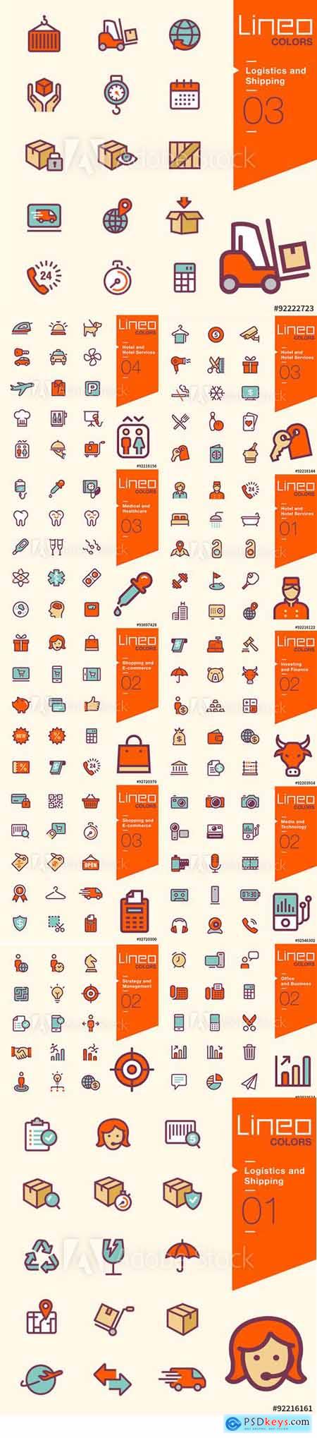Vector Icons - Lineo Colors Pack Vol 4