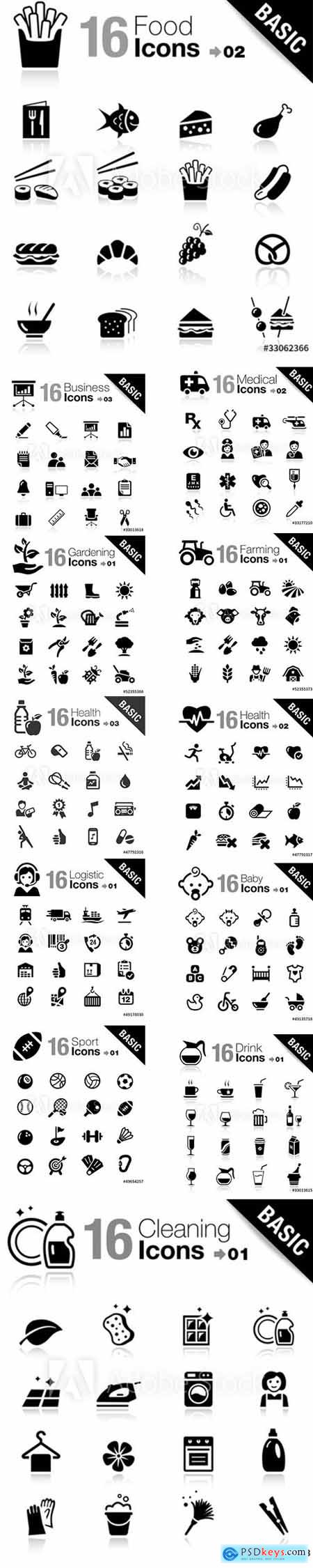 Vector Icons Set - Basic Icons Pack