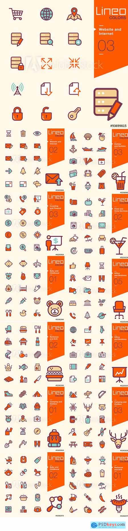 Vector Icons - Lineo Colors Pack Vol 5