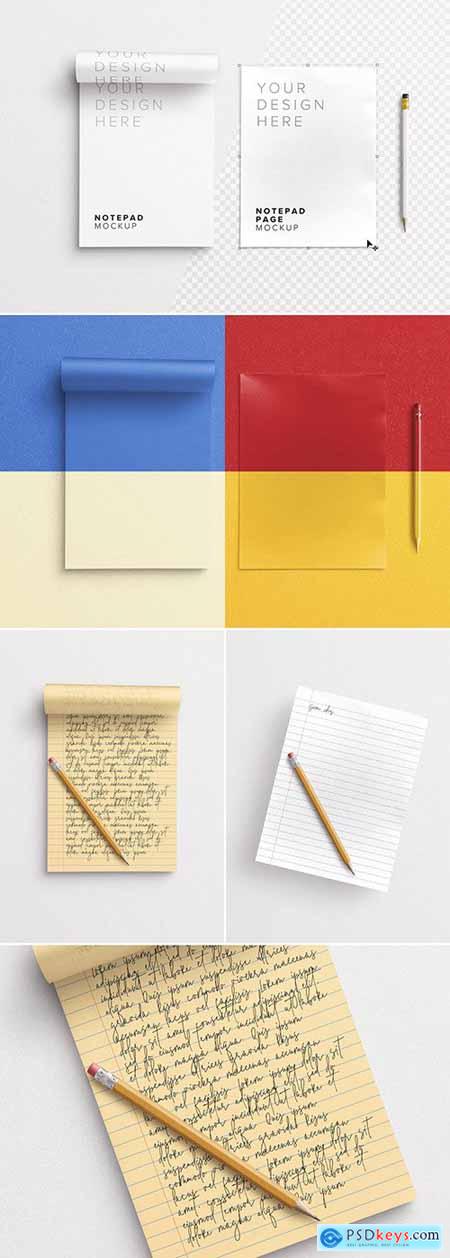 Notepad with Pencil Mockup 292406196