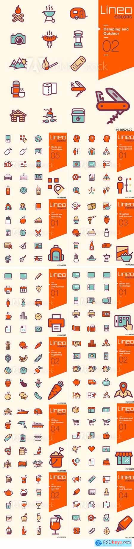 Vector Icons - Lineo Colors Pack Vol 2