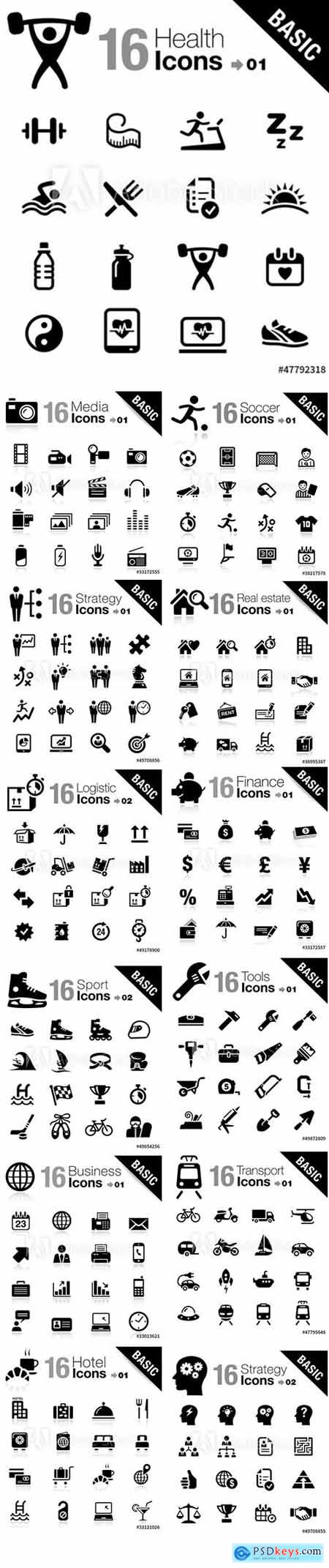 Vector Icons Set - Basic Icons Pack Vol 2