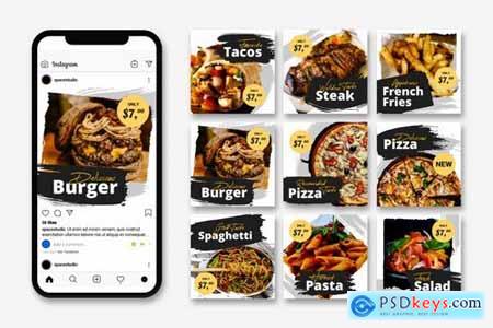 Instagram Post Feed Template - Brush Food Shop