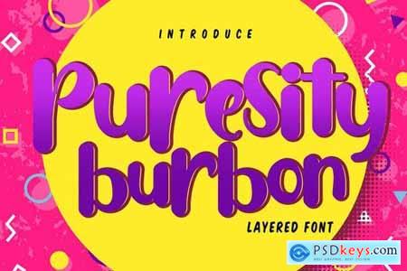 Puresity Burbon Playful Layered Font