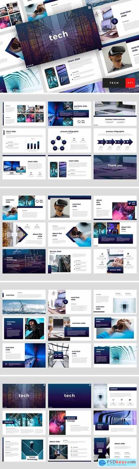 Tech - Technology Powerpoint, Keynote and Google Slides Templates