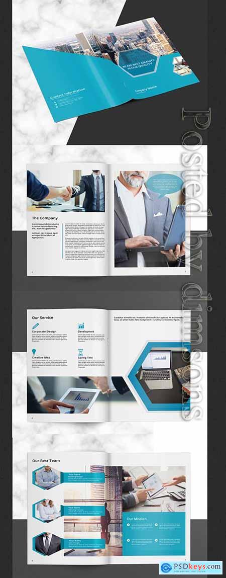 Business Brochure Layout with Blue Accents 231730641