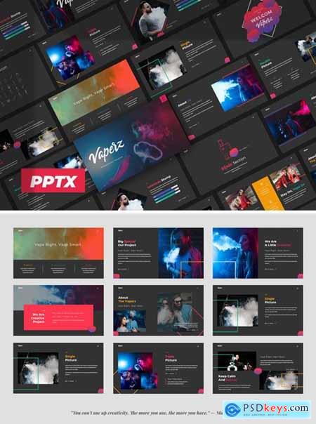 Vaperz Business Powerpoint, Keynote and Google Slides Templates