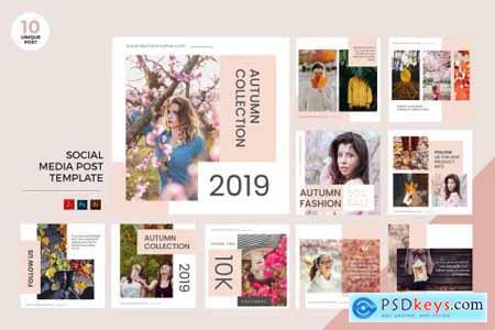Autumn Fashion Sale Social Media Kit PSD & AI