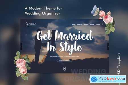 Nikah Wedding Organizer & Planner PSD Template