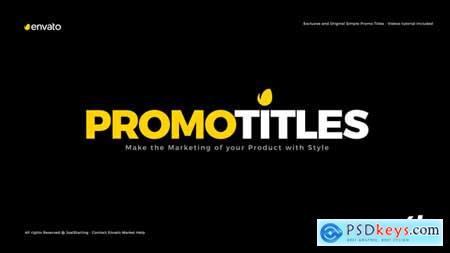 Videohive Simple Promo Titles for Premiere 22450998
