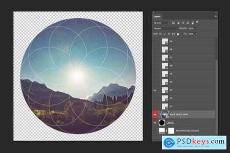 Circular Geometric Overlays