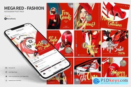 Mega Red - Fashion Promotion Instagram Post