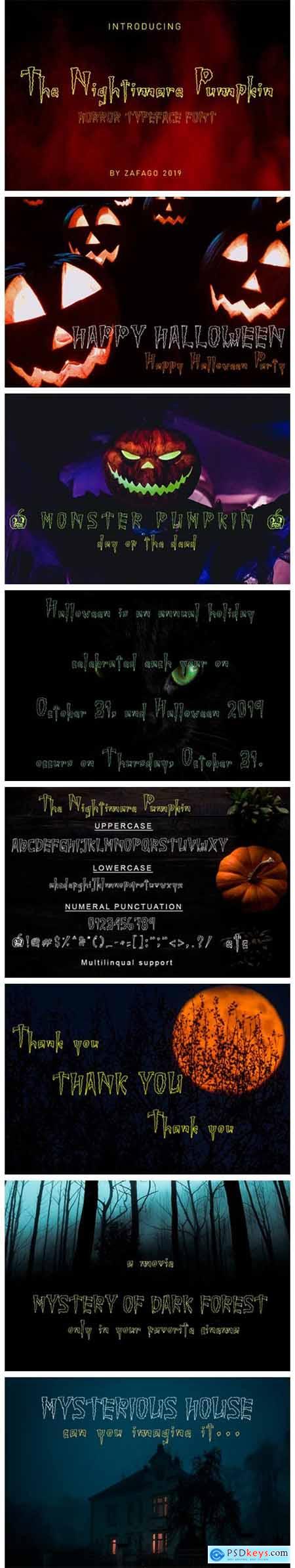 Nightimare Pumpkin Font