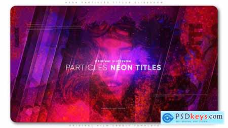 VideoHive Neon Particles Titles Slideshow 23201498
