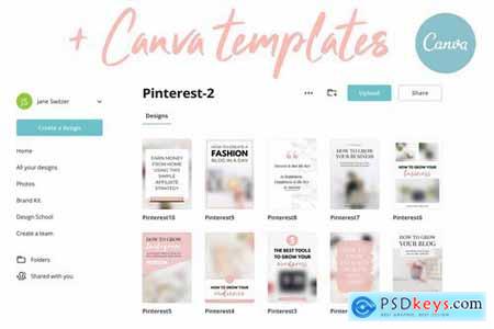 Canva Pinterest Templates V.2