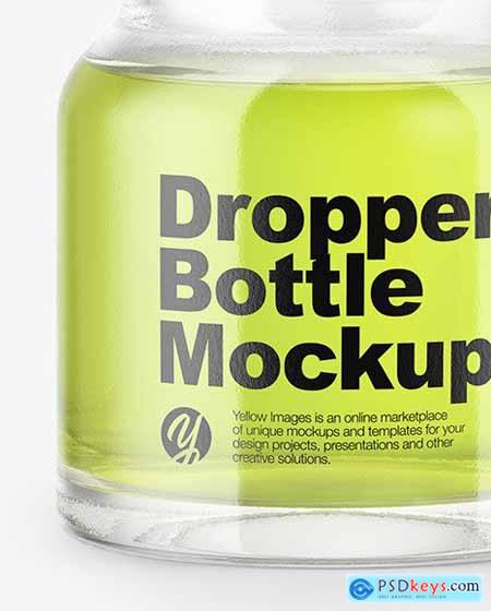 5ml Clear Glass Dropper Bottle Mockup 50393