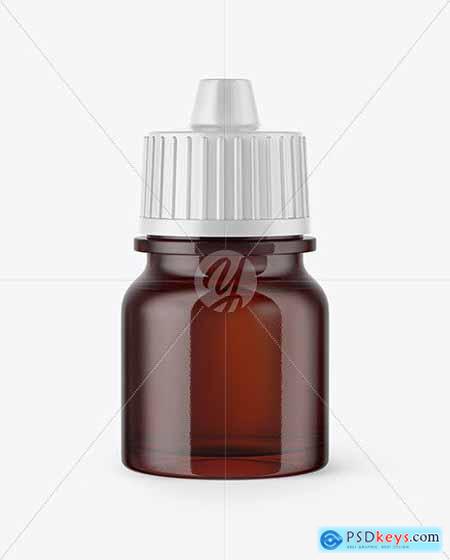 5ml Amber Glass Dropper Bottle Mockup 50403